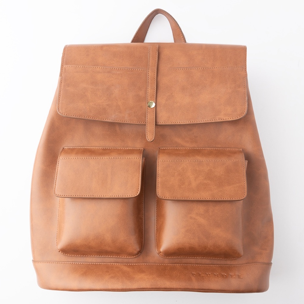 Leather backpack